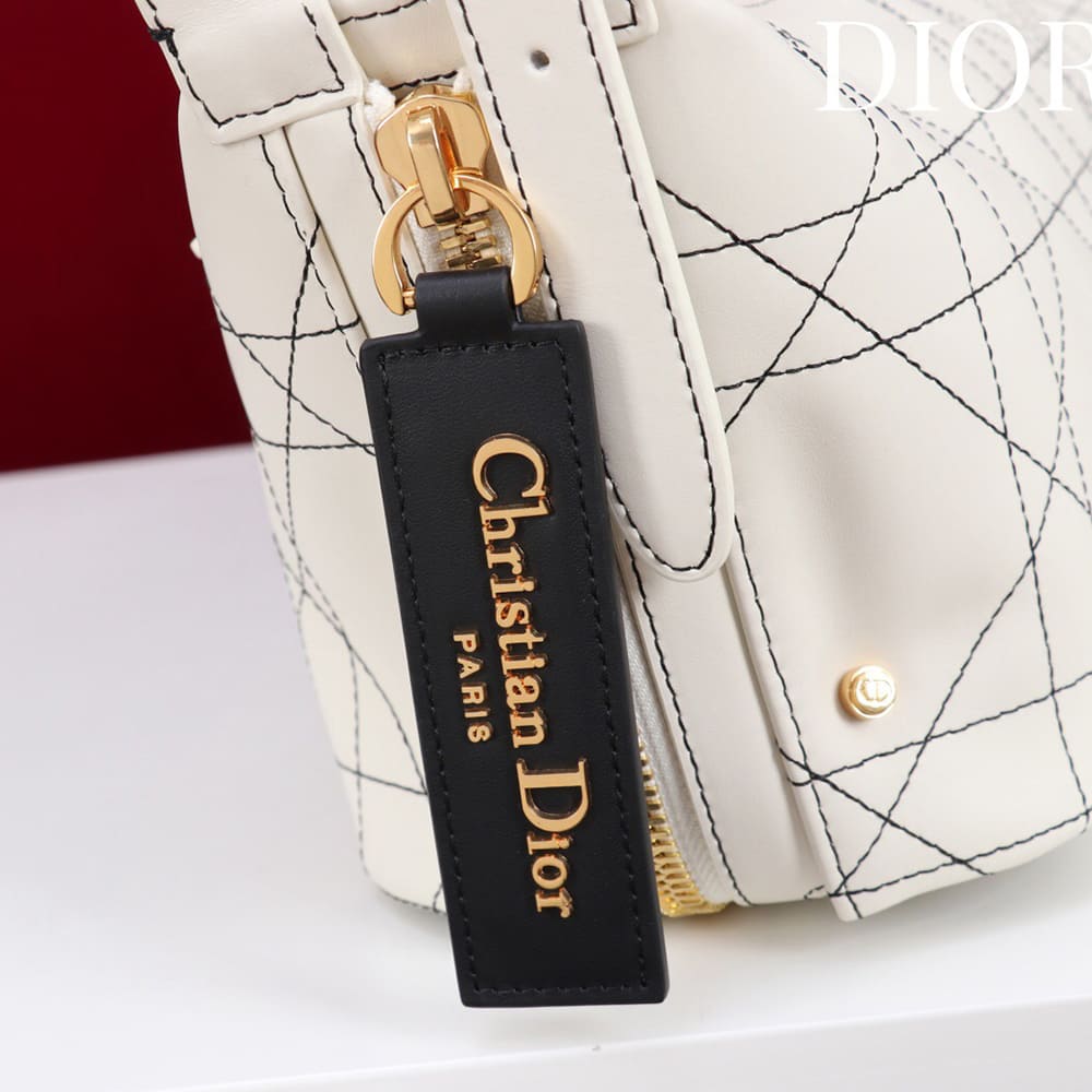 Dior Small D-Journey Bag in Two-Tone Calfskin(HIGH-END GRADE)