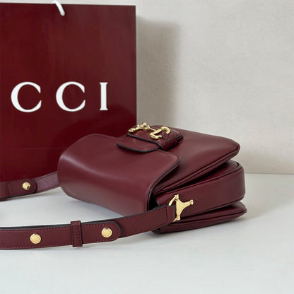 Gucci Horsebit 1955 Aura small shoulder bag(HIGH-END GRADE)