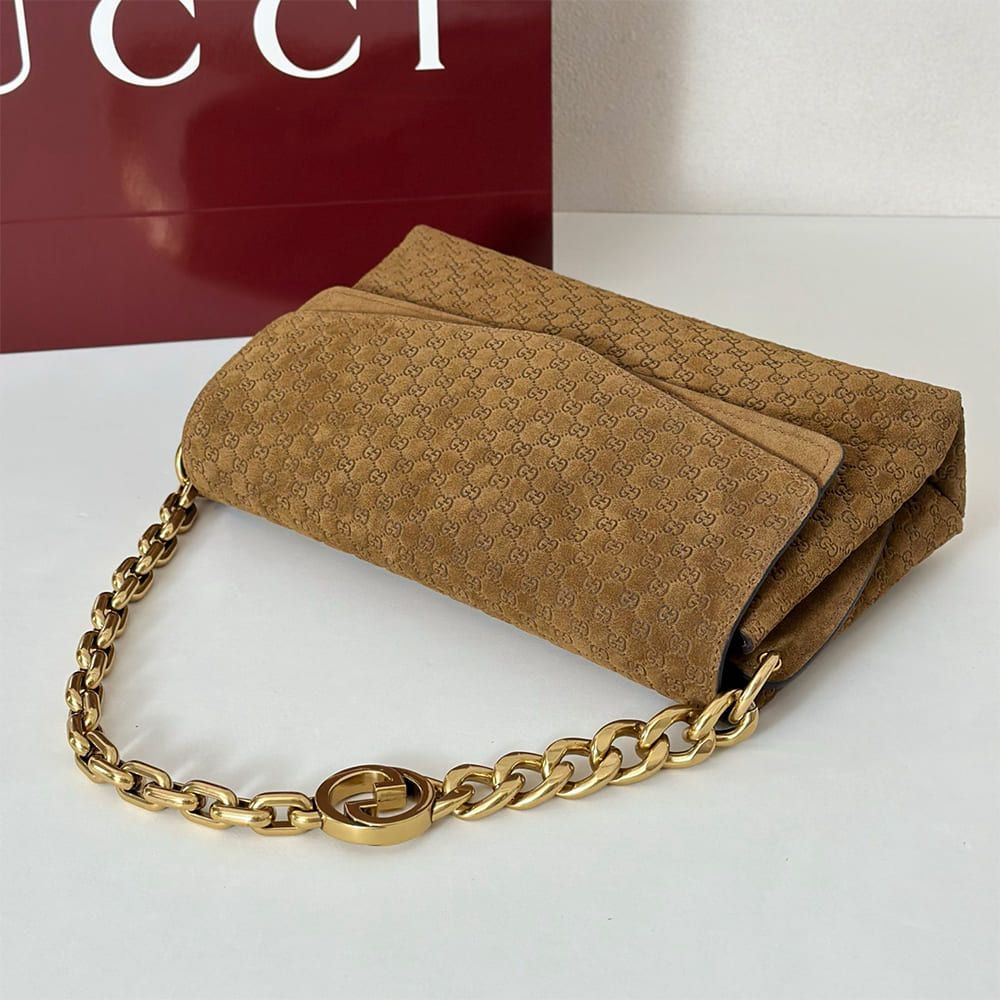 Gucci Medium shoulder bag with chain(HIGH-END GRADE)