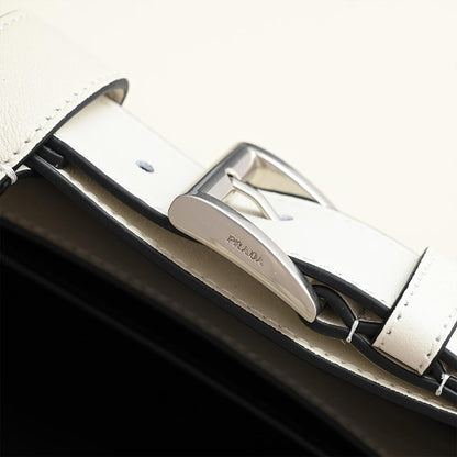 Prada Buckle small leather handbag with belt(high-end grade)
