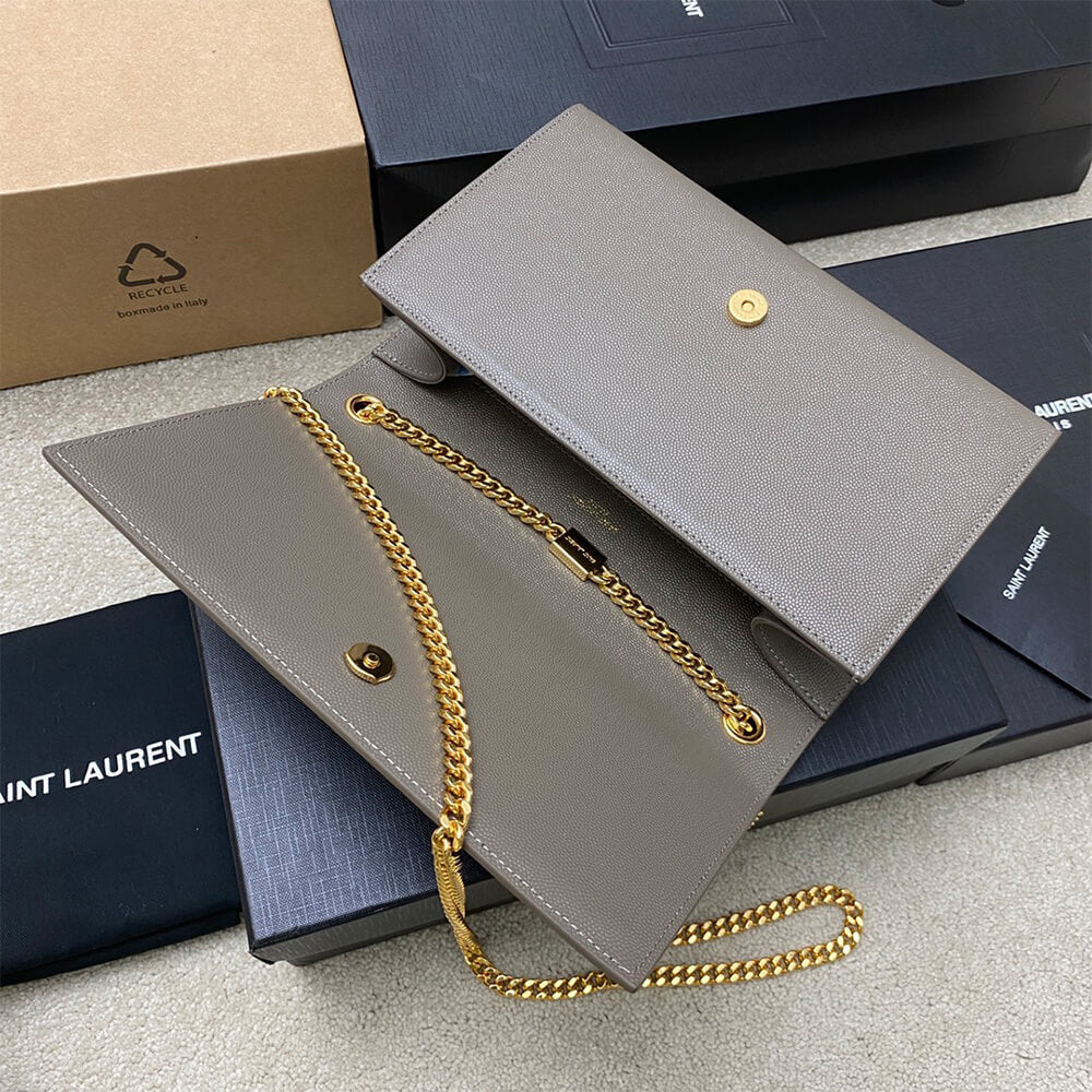 YSL kate medium in grain de poudre embossed leather