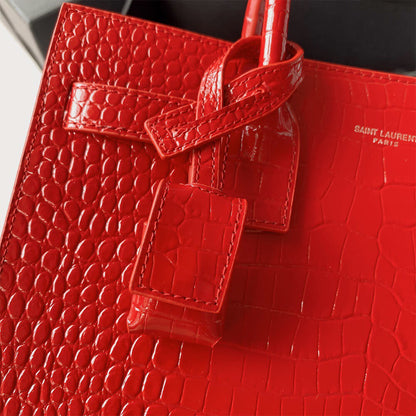 YSL SAC DE JOUR BABY IN CROCODILE-EMBOSSED