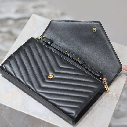 YSL cassandre chain wallet in lambskin
