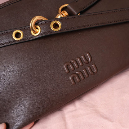 MIUMIU Regular Aventure nappa leather bag(HIGH-END GRADE)