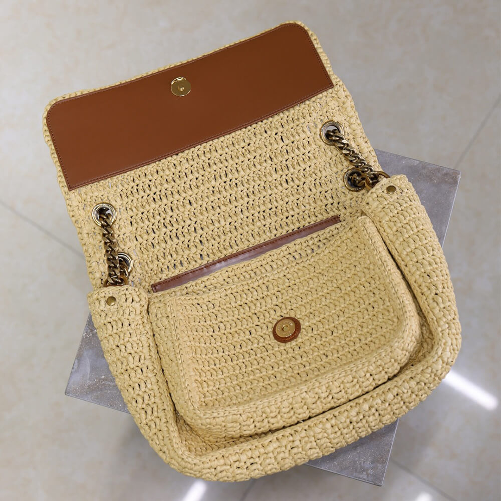 YSL NIKI medium in raffia(HIGH-END GRADE)