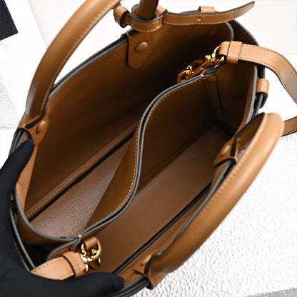 Prada Buckle small leather handbag with belt(high-end grade)