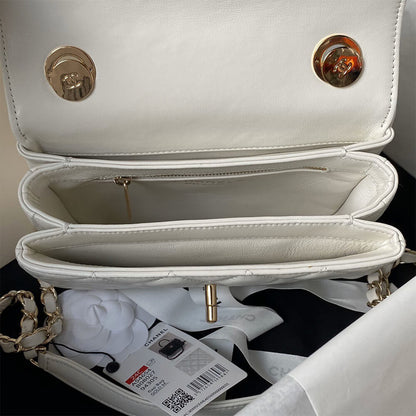 CHANEL Mini Flap Bag with Top Handle(HIGH-END GRADE)