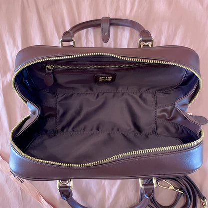 MIUMIU Large Arcadie Leather Bag(HIGH-END GRADE)