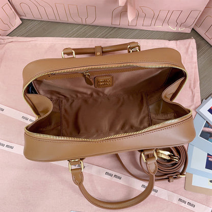MIUMIU Large Arcadie Leather Bag(HIGH-END GRADE)