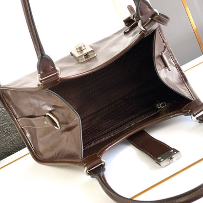 Prada Medium leather tote bag(high-end grade)