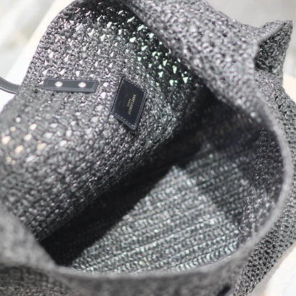 SAINT LAURENT le 5 a 7 medium tote in raffia(HIGH-END GRADE)