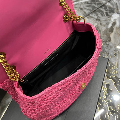 SAINT LAURENT NIKI CHAIN MEDIUM IN RAFFIA(HIGH-END GRADE)