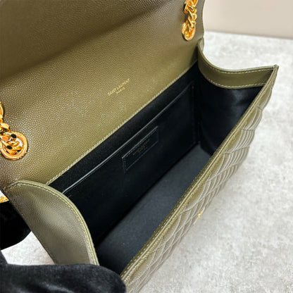 YSL envelope medium in grained leather
