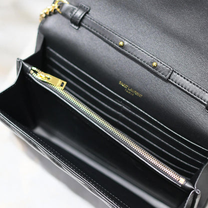 YSL cassandre chain wallet in lambskin