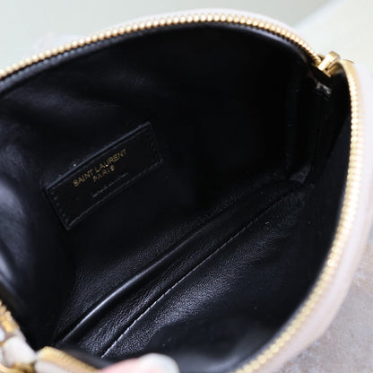 YSL GABY zipped pouch in suede