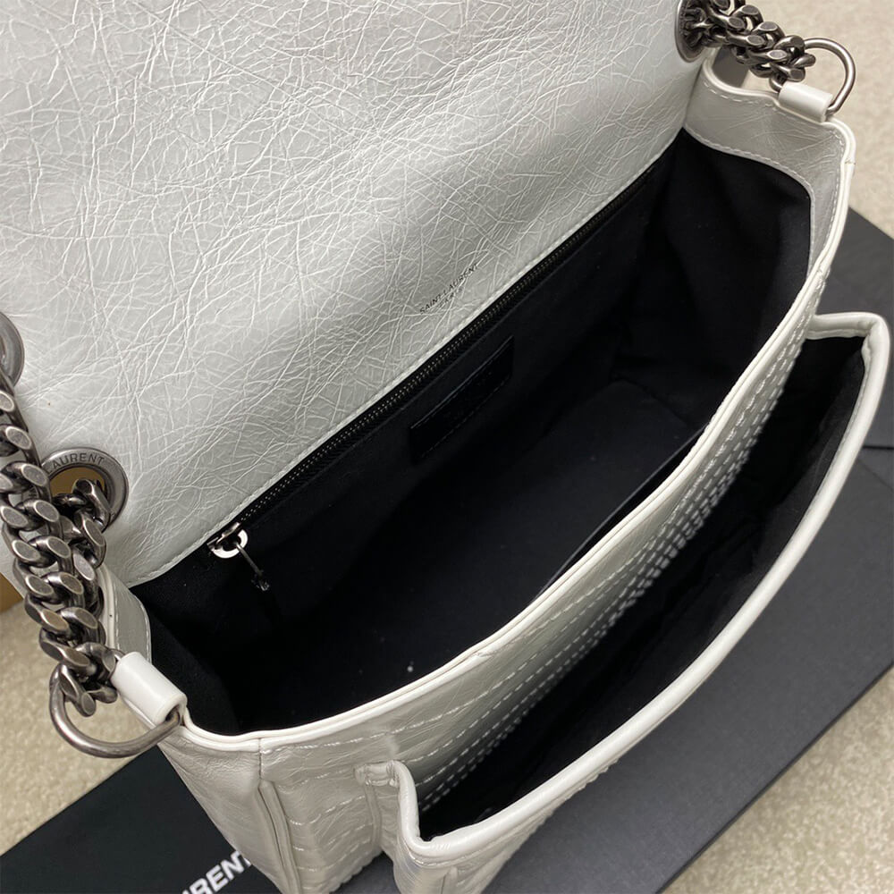 YSL NIKI MEDIUM IN CRINKLED VINTAGE LEATHER(HIGH-END GRADE)