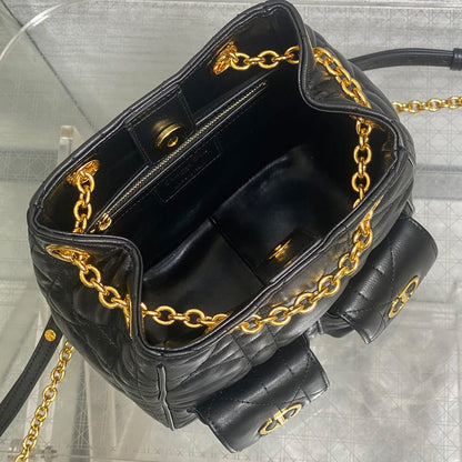 Dior Medium Dior Caro Multicarry Backpack with Chain(HIGH-END GRADE)