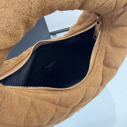 YSL ICARINO in quilted suede(HIGH-END GRADE)