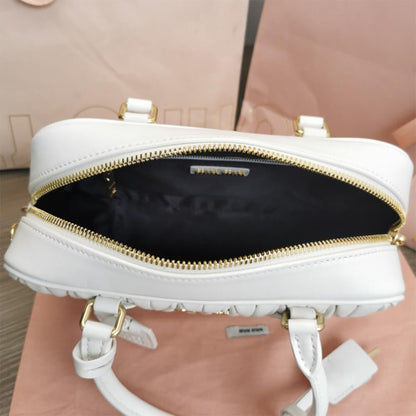 Matelasse nappa leather top-handle bag