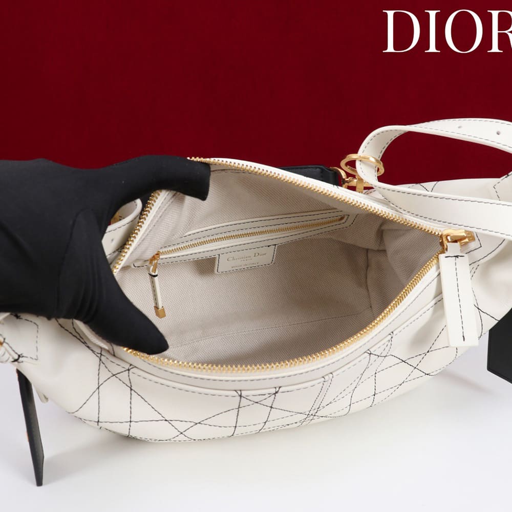 Dior Small D-Journey Bag in Two-Tone Calfskin(HIGH-END GRADE)